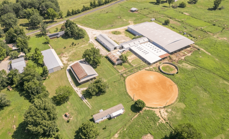 Deluxe Equestrian Ranch or Horse Event Center For Sale in Beautiful De Kalb, TX