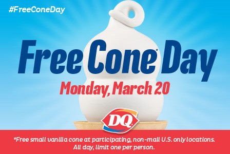 Today is Free Cone Day at Dairy Queen
