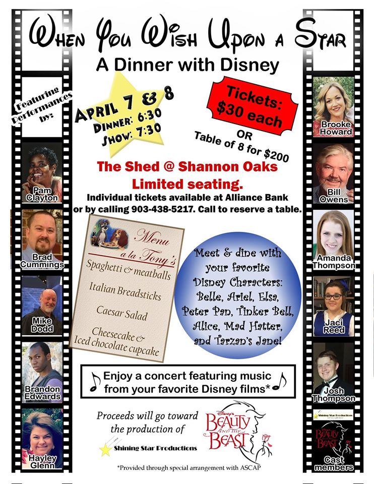 When You Wish Upon a Star: A Dinner With Disney on April 7th and 8th