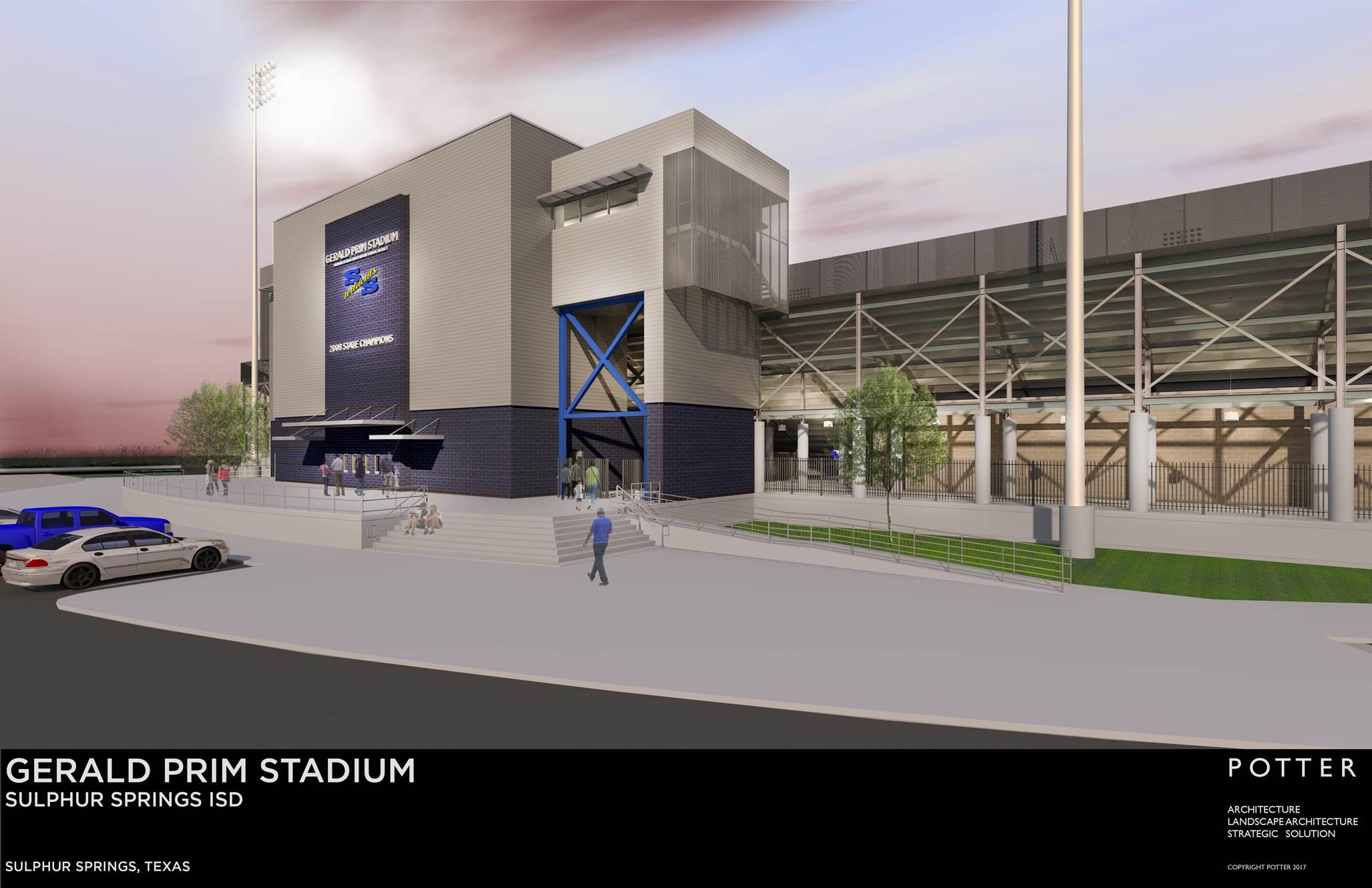 SSISD Releases Architect Rendering of Remodeled Prim Stadium