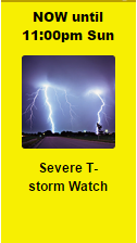 Severe Thunderstorm Watch in Effect Until 11PM