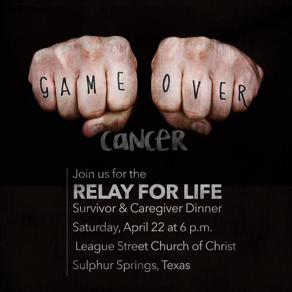 Relay For Life Survivors Dinner Saturday April 22nd