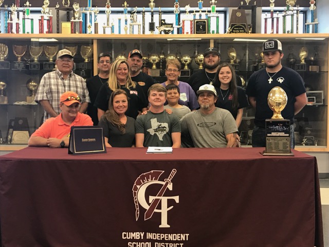 Cumby Football Player RJ Valentine Commits to Play Football at Hardin Simmons University