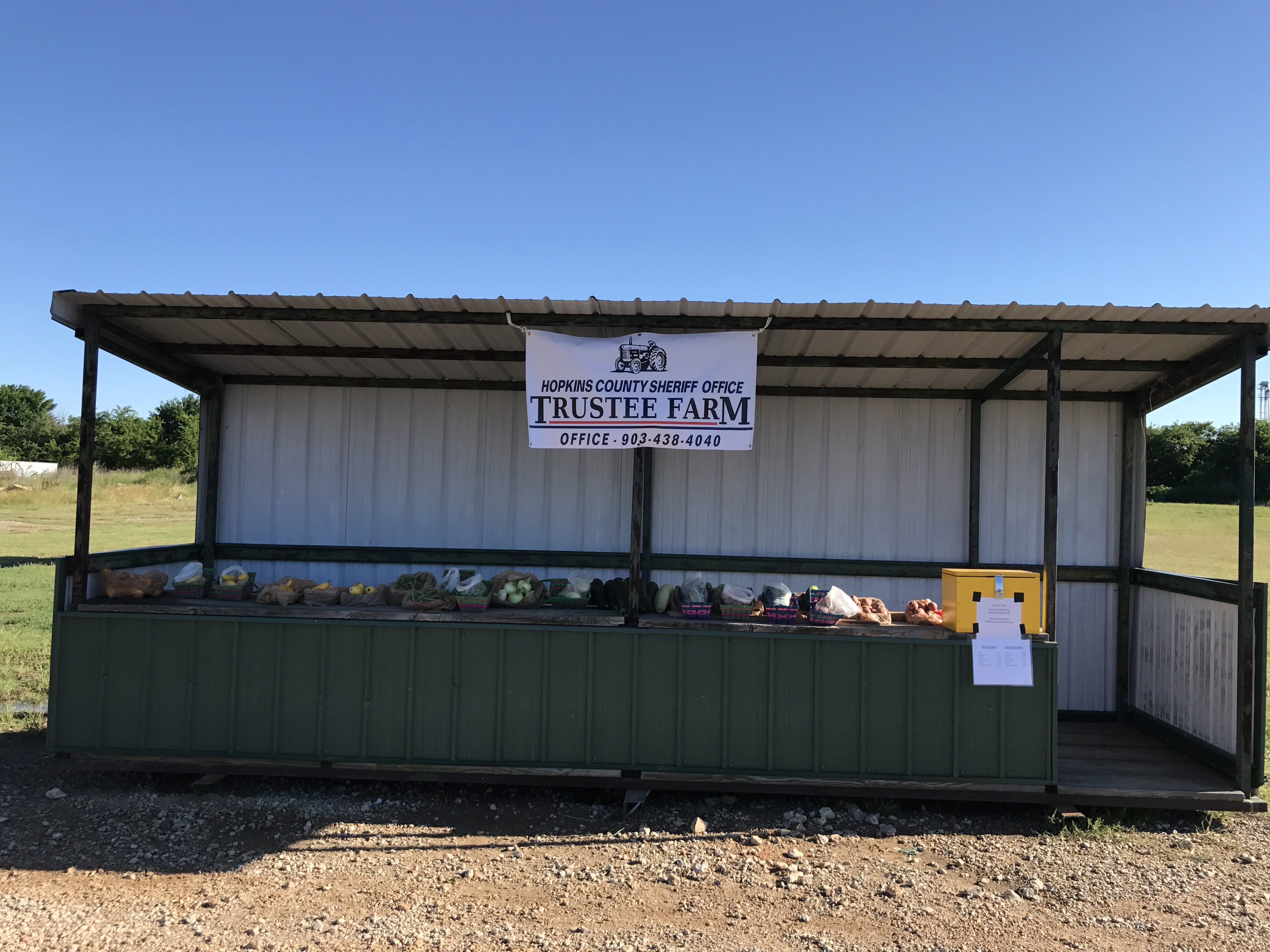 Hopkins County Sheriff’s Office Trustee Farm Opens Vegetable Stand