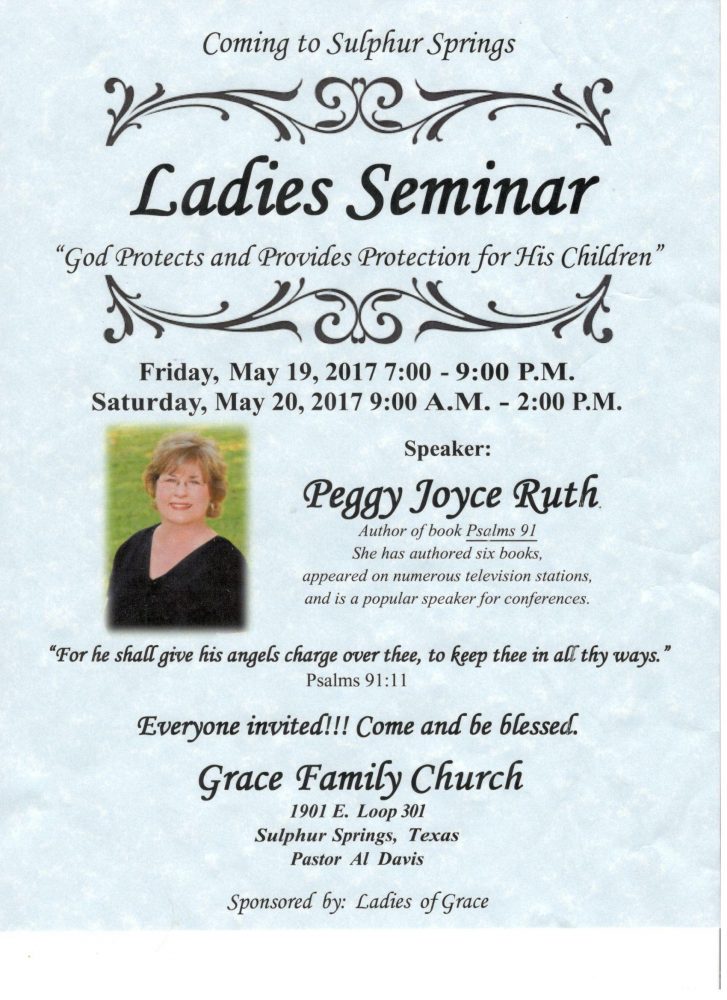 Ladies of Grace Ladies Leadership Seminar at Grace Family Church on May 19th and 20th