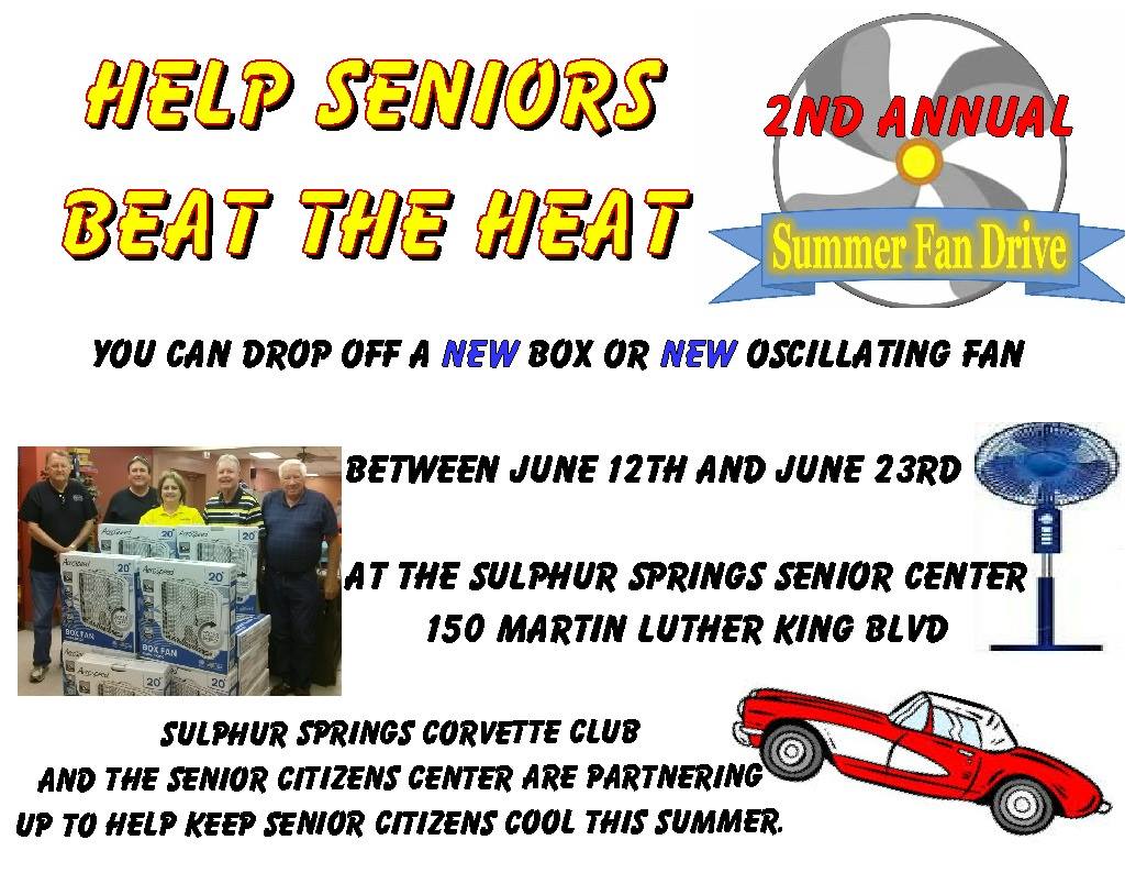 Sulphur Springs Senior Citizens Center Needs Fans Donated for 2nd Annual Summer Fan Drive