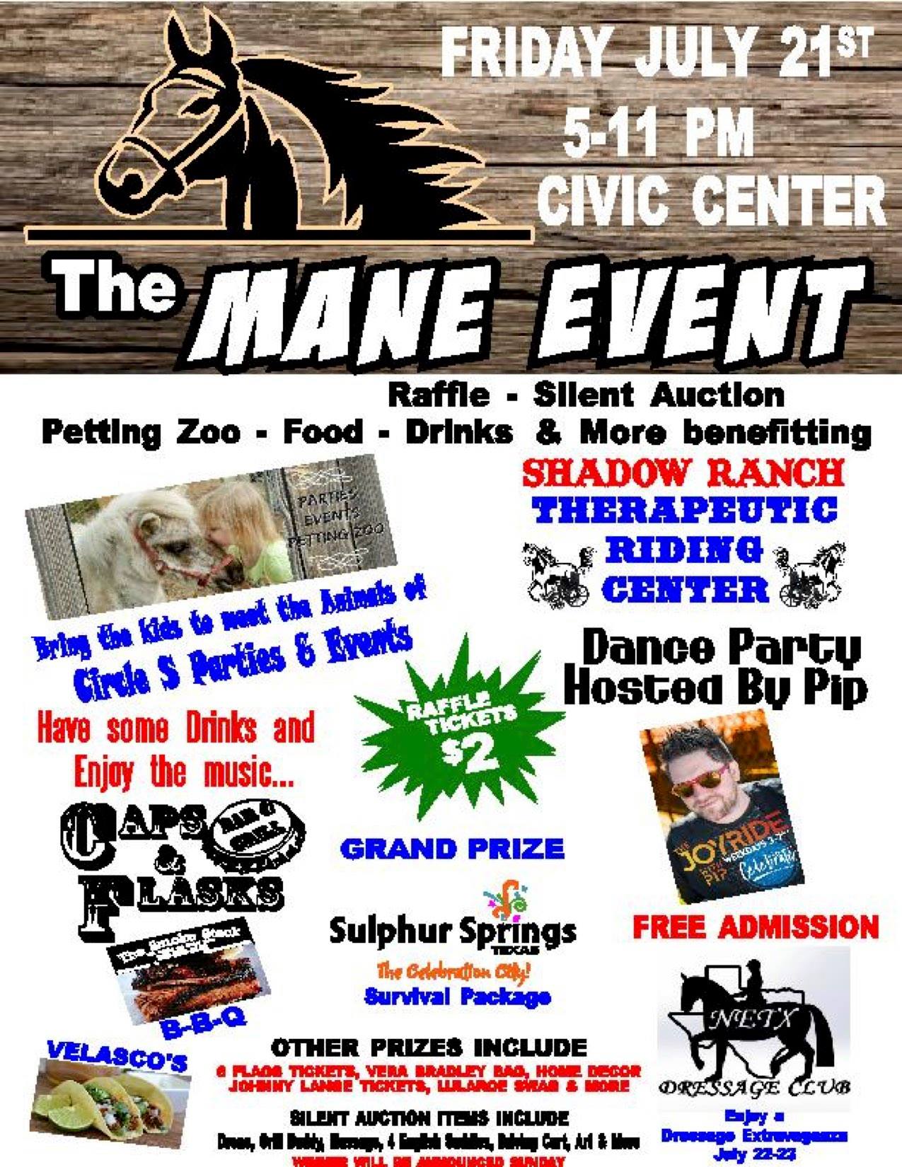 The Mane Event Benefitting Shadow Ranch Therapeutic Riding Center Coming Up on July 21st at Civic Center