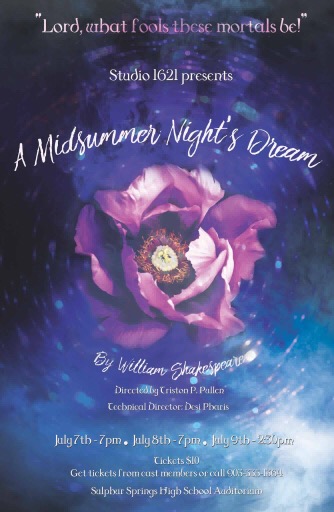 A Midsummer Nights Dream Performance at SSHS Auditorium This Weekend