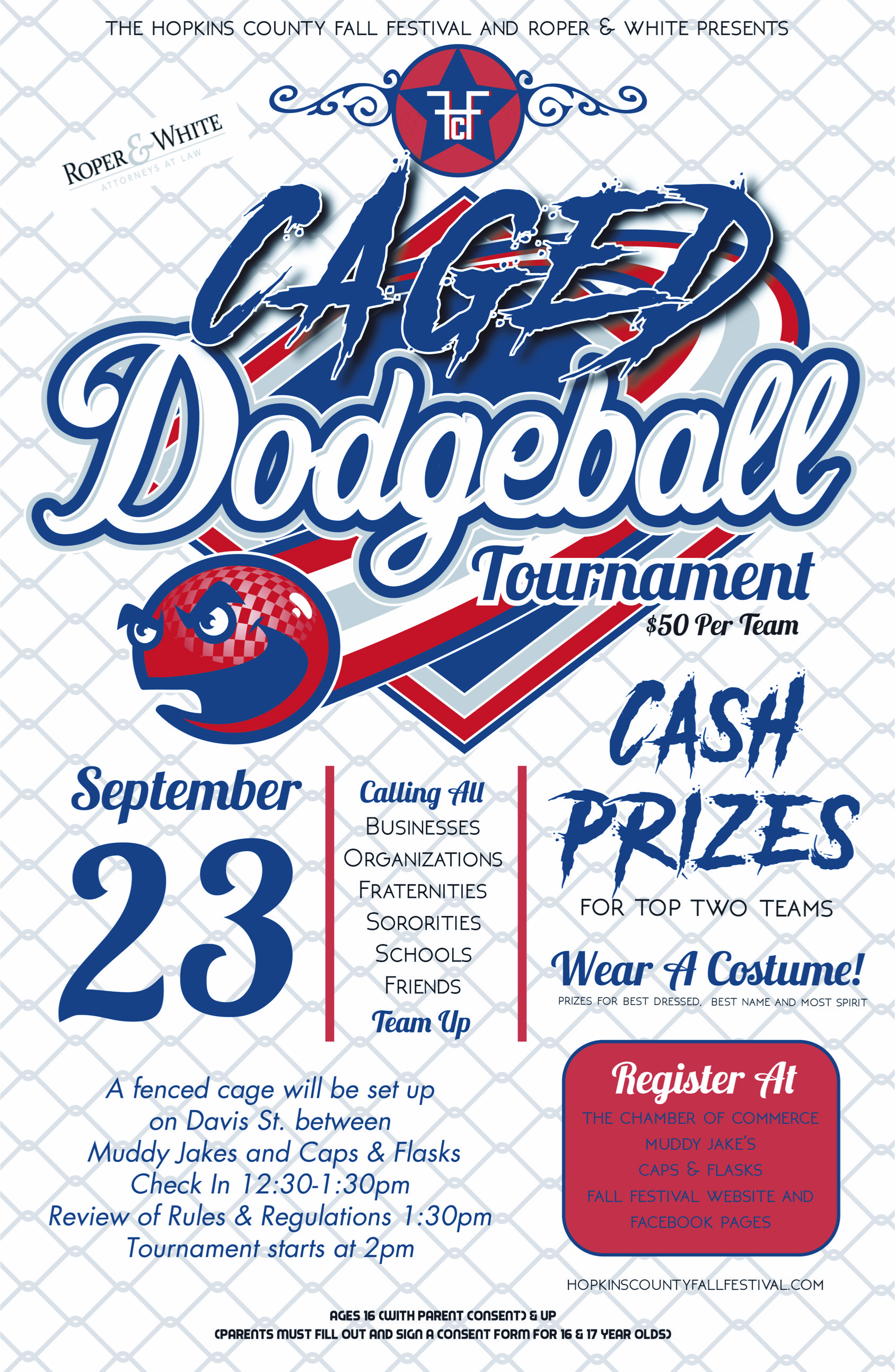 1st Annual Caged Dodge Ball Tournament Coming Up September 23rd