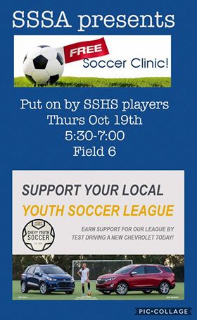 FREE Soccer Clinic by the SSHS Wildcat and Ladycats Soccer Program Thursday, October 19th