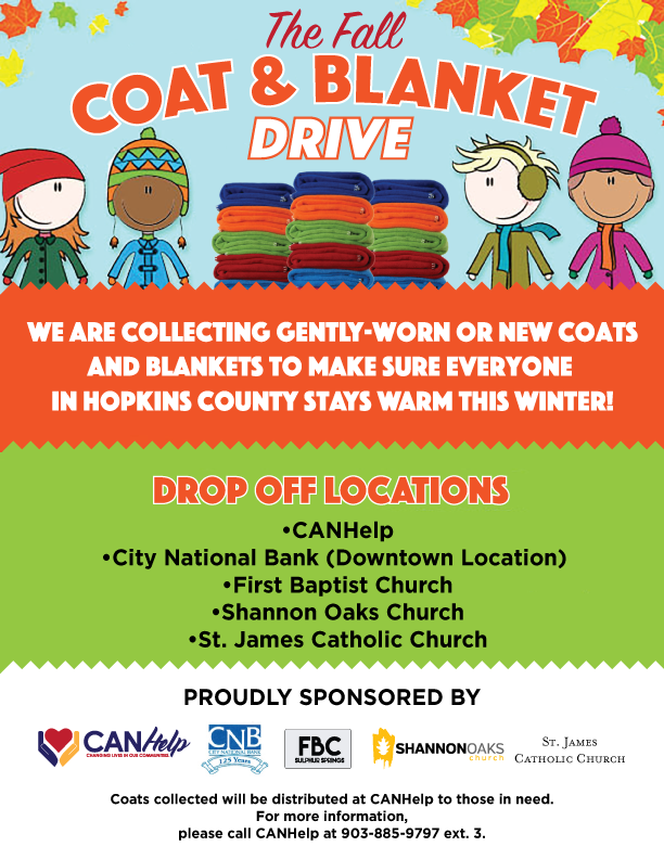 CANHelp’s Annual Coat & Blanket Drive Information.