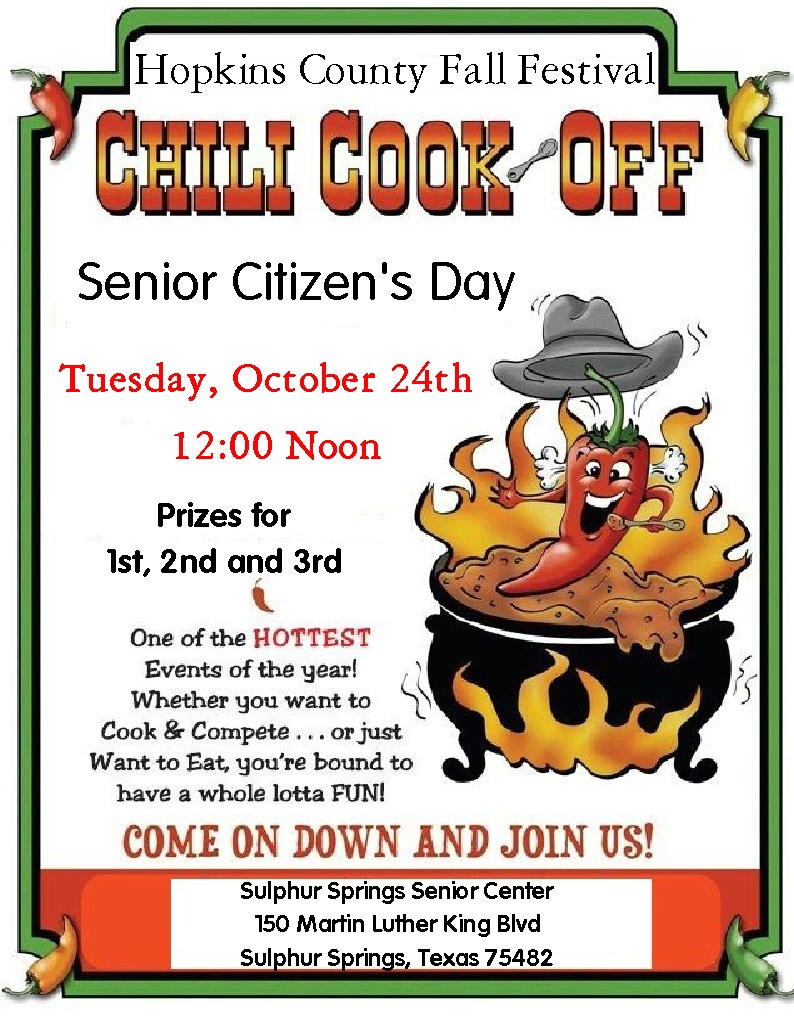 Senior Citizens Day at the Fall Festival  Tuesday, October 24th