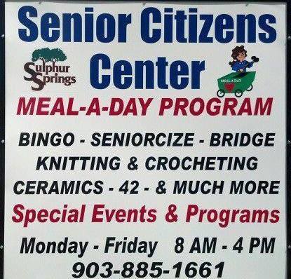 Senior Citizens Center Meal A Day Menu January 8th–January 12th 
