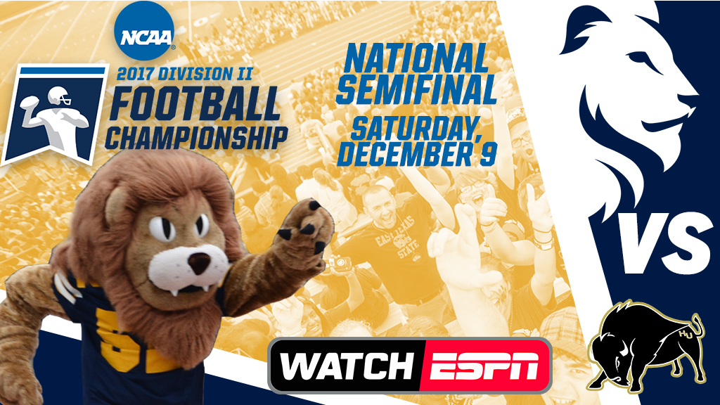Texas A&M University-Commerce Lions’ Football Team Plays NCAA Division II Football Championship Semifinal in Commerce This Saturday. Winner Advances to National Championship