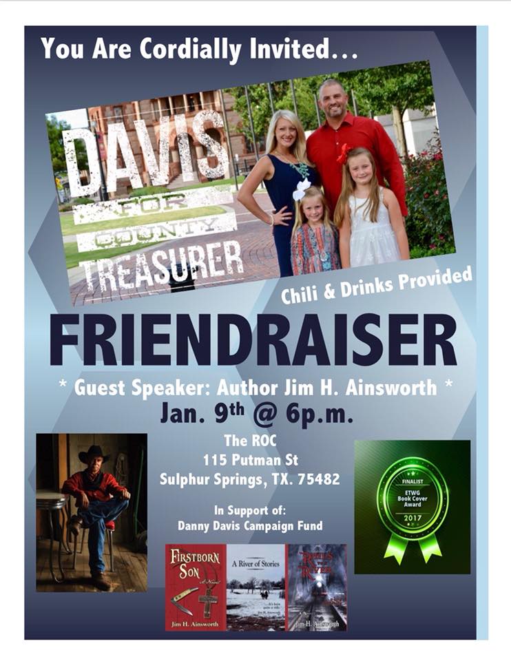 Candidate for Hopkins County Treasurer Danny Davis Holding Fundraiser Tonight