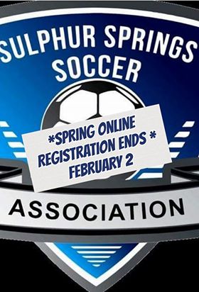 Registration for Sulphur Springs Soccer Ages 4-High School Open Now Through February 2nd