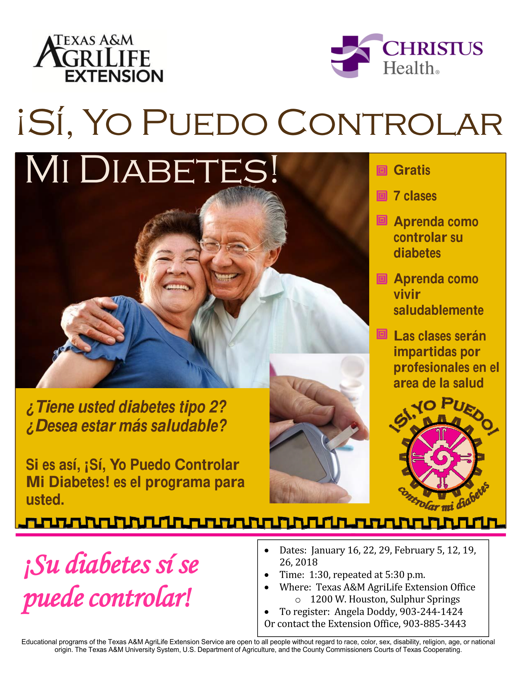 ¡Si, Yo Puedo Controlar Mi Diabetes!-A great opportunity to learn more about controlling type 2 diabetes