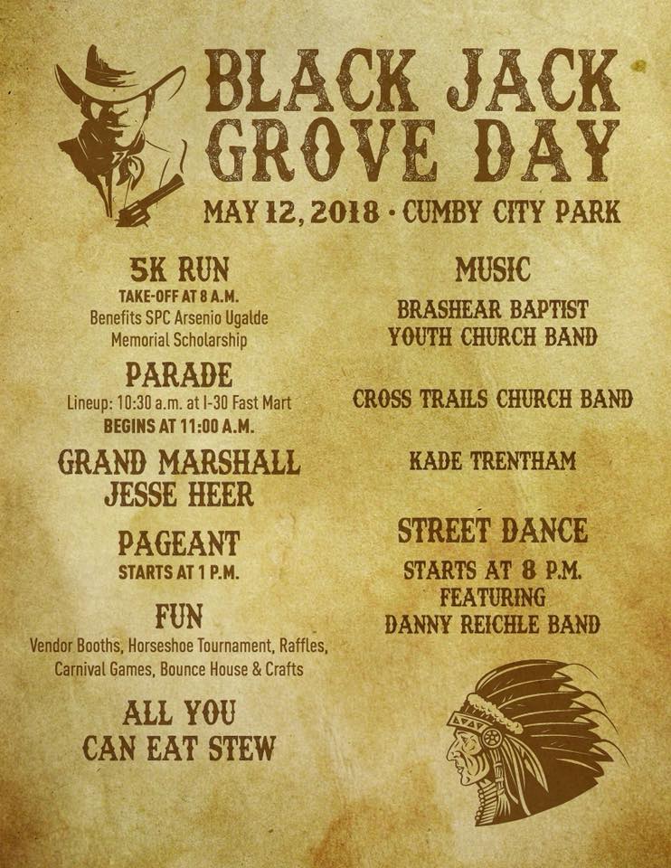 Cumby’s Black Jack Grove Day Set for May 12th