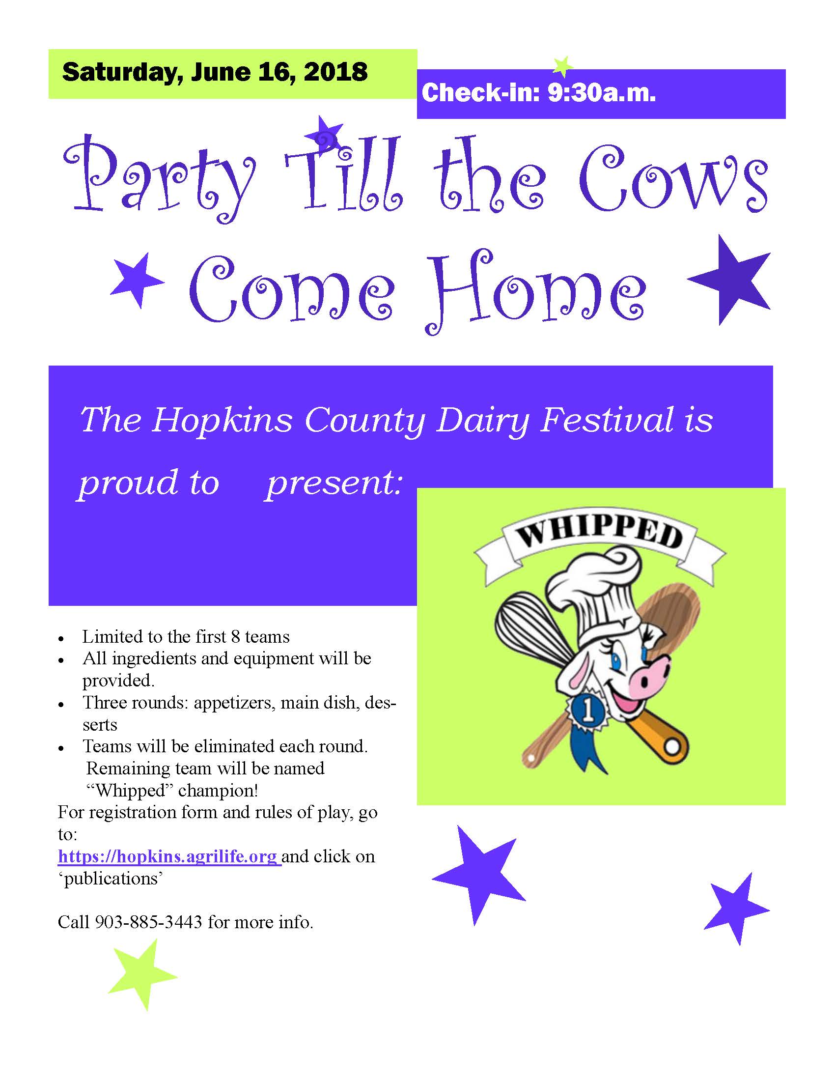 2018 Hopkins County Dairy Festival “Whipped” Cooking Challenge and More by Johanna Hicks