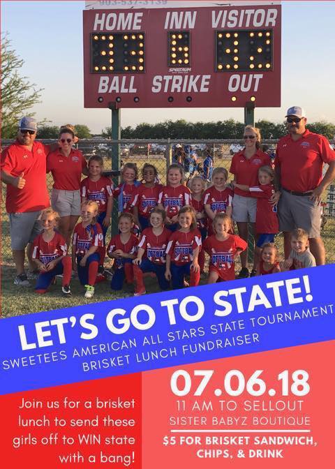 Hopkins County Sweetees All-Star Team Holding State Tournament BBQ Fundraiser on Friday