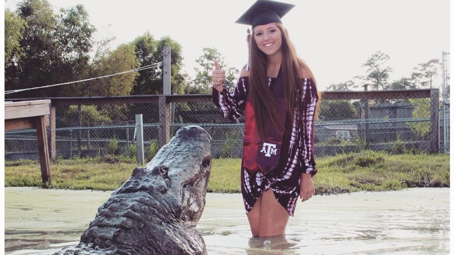 Stories Around Texas: Texas A&M Senior Takes Graduation Photos with 14-Foot Alligator and Goes Viral