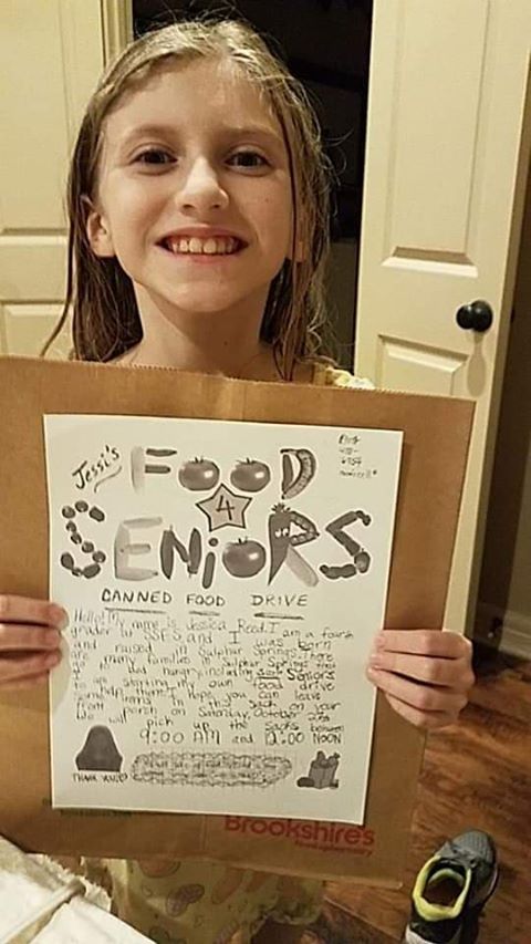 Nine year-old Jessica Reed from Sulphur Springs is Collecting Canned Goods for Sulphur Springs Senior Citizens Center This Weekend