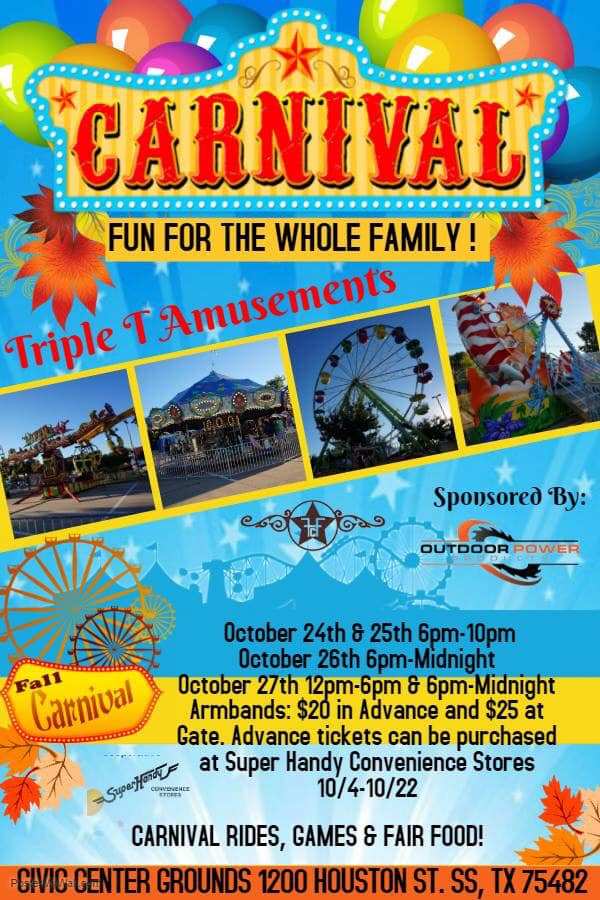 2018 Hopkins County Fall Festival Carnival Opens Wednesday Night