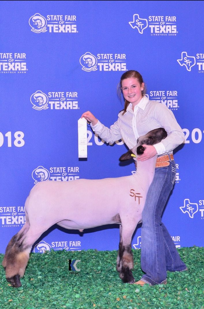 Sulphur Springs High School Sophomore Annie Horton Places 3rd in Junior Market Lamb Show at the State Fair of Texas