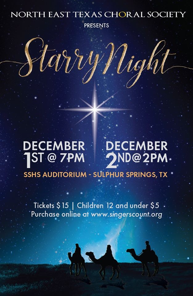 North East Texas Choral Society Annual Christmas Concert Set for December 1st and 2nd