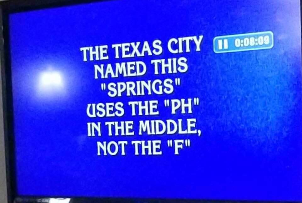 Jeopardy Uses Sulphur Springs as Answer to Question