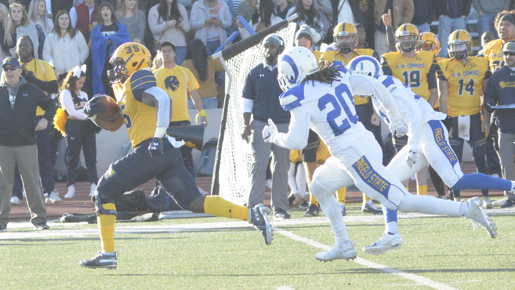 No. 14 Texas A&M Commerce Lions Football Team Closes Regular Season With 41-13 Win Over Angelo State. Qualifies for Playoffs for Fourth Consecutive Season