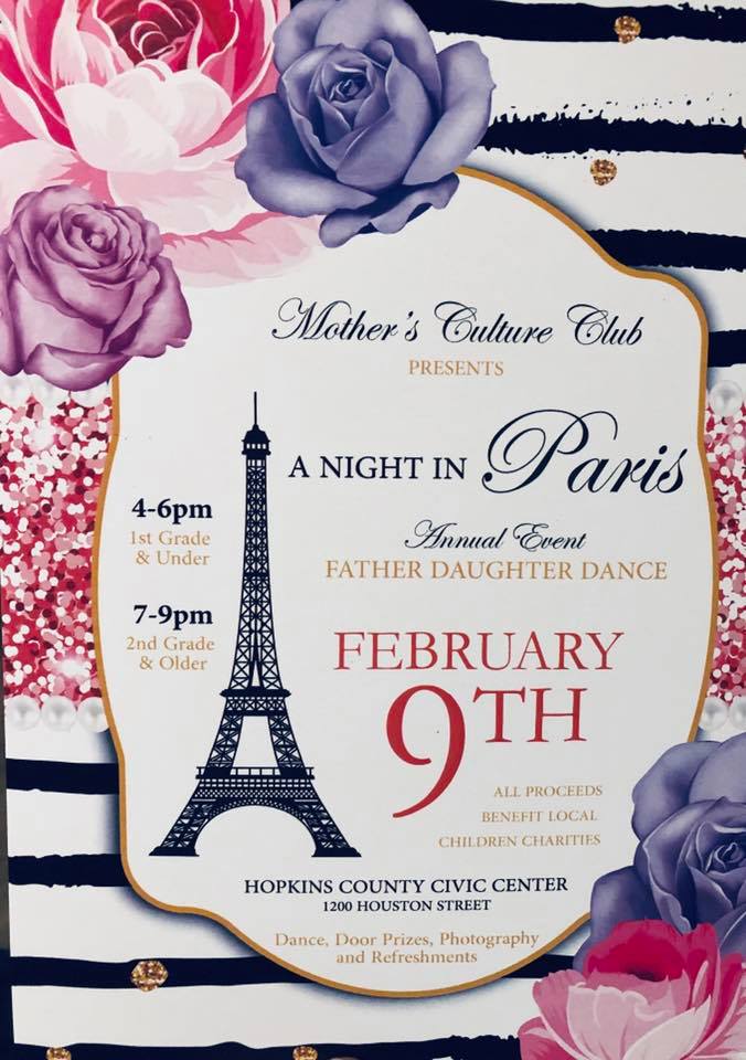 Mother’s Culture Club Annual Father Daughter Dance Coming Up on February 9th