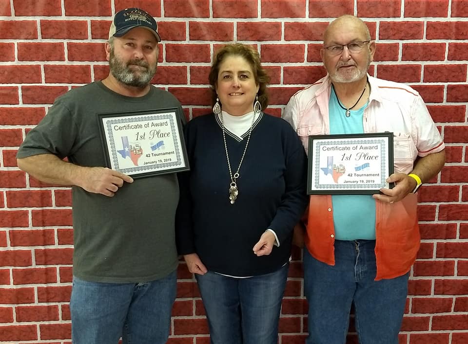 Sulphur Springs Senior Citizens Center Winter 42 Tournament Winners