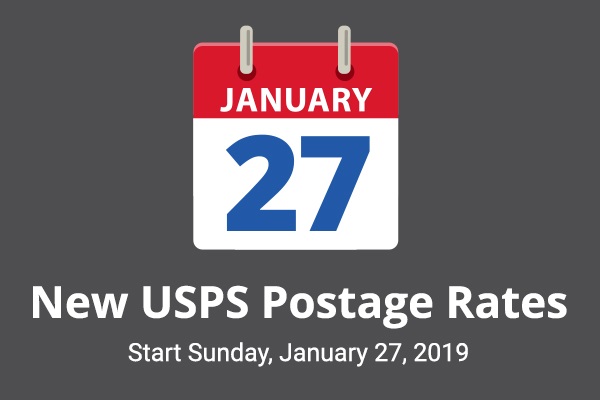 USPS Postage Rate Increase – Starts January 27, 2019