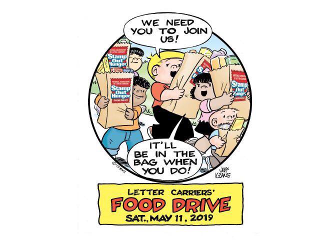 Help Letter Carriers #StampOutHunger on Saturday, May 11th by Leaving a Bag of Non-Perishable Food Items by Your Mailbox