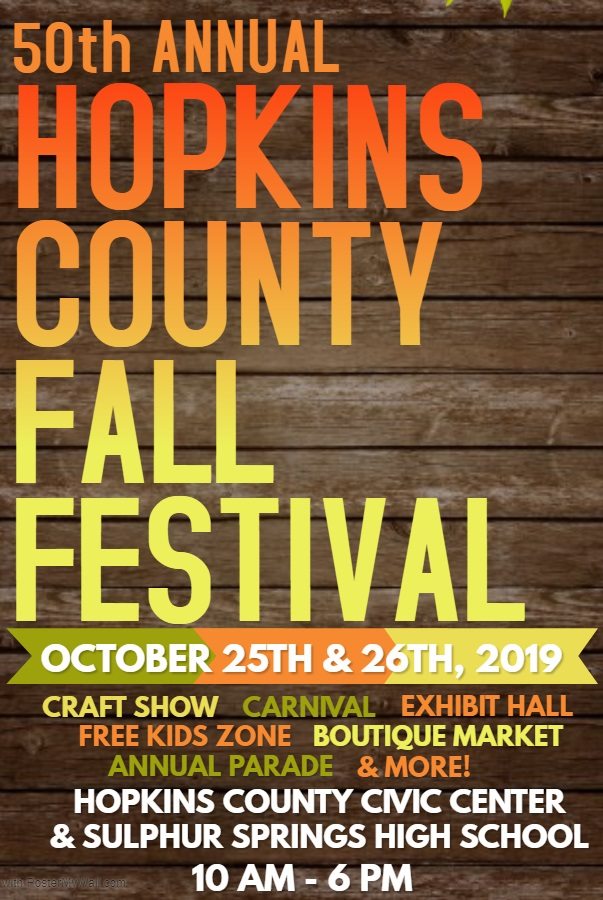 50th Annual Hopkins County Fall Festival Set for October 25th26th
