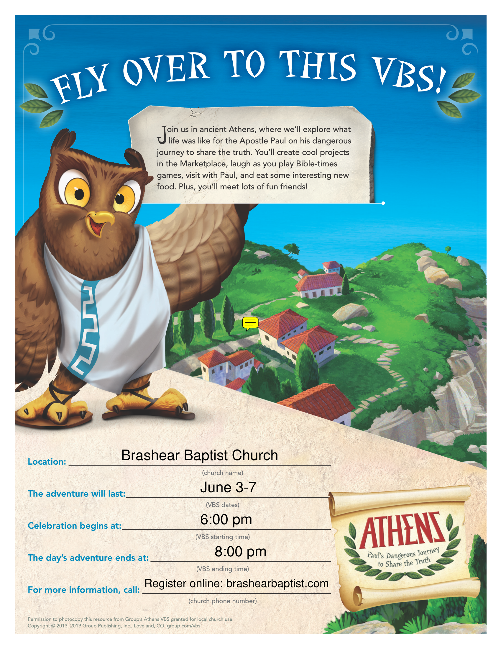 Brashear Baptist Church Hosting Vacation Bible School June 3rd-7th