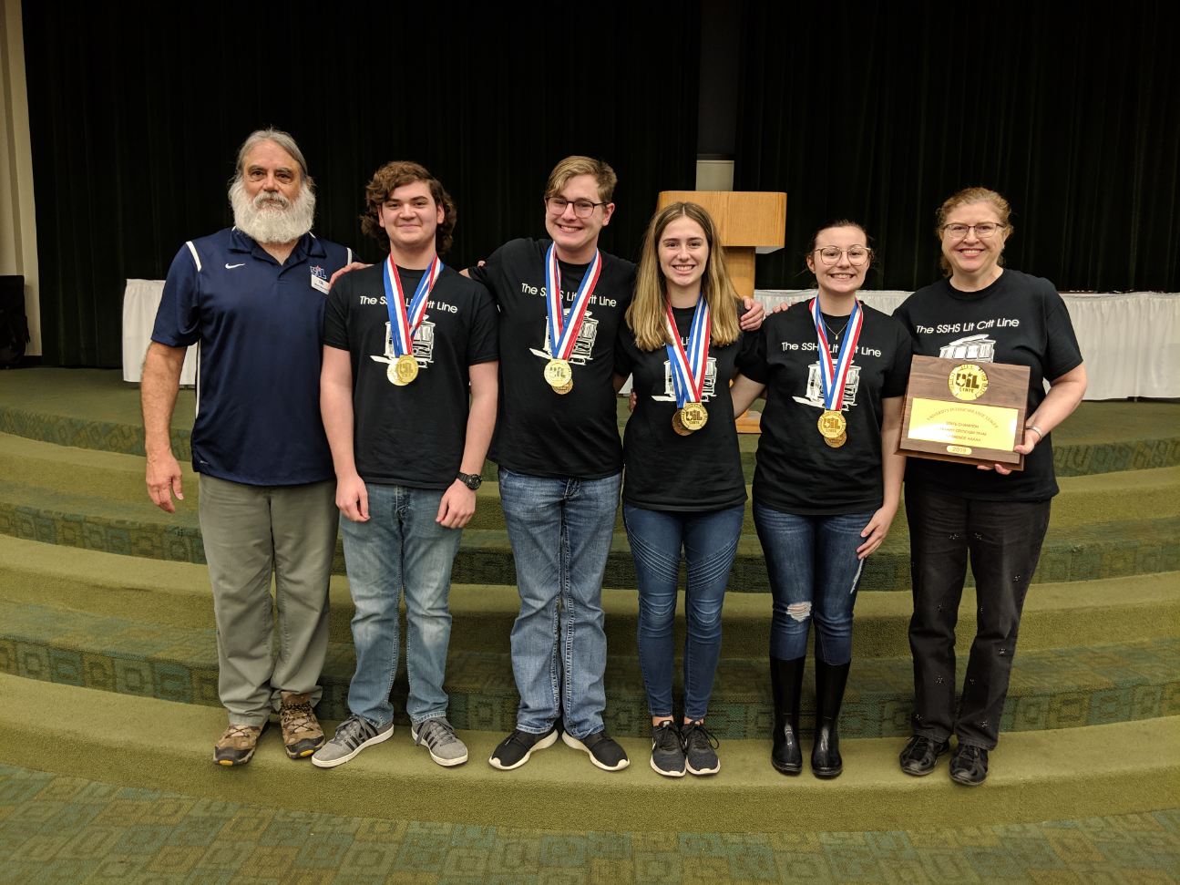 SSHS UIL Competes at State UIL Academic Championships. Sophomore Matthew Harper and Literary Criticism Team Win First Place.
