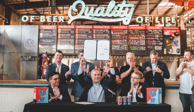 Governor Abbott Signs Legislation Allowing Beer-To-Go Sales In Texas