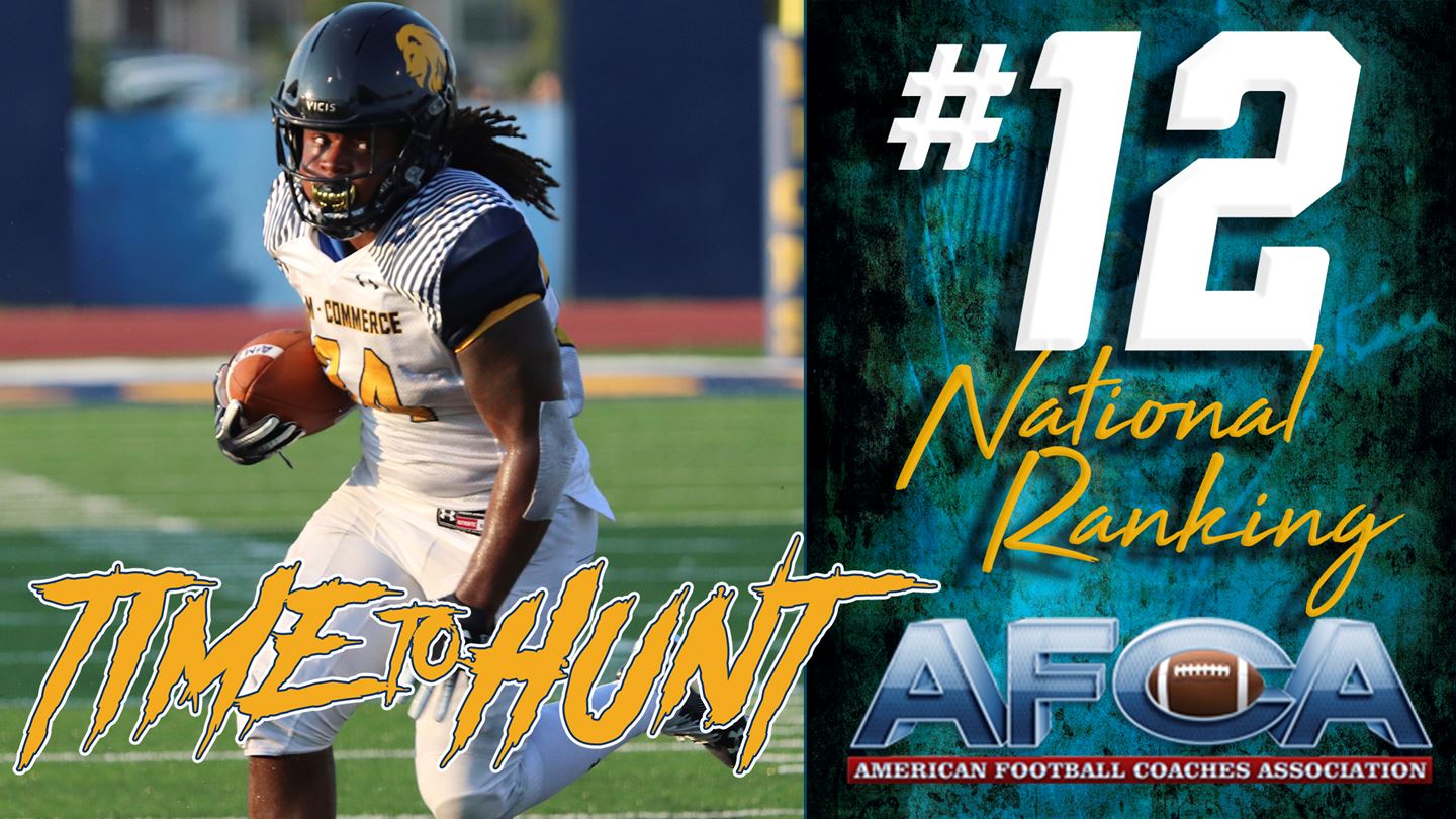 Texas A&M University-Commerce Football Lions Move Up to 12th in AFCA Coaches’ Poll