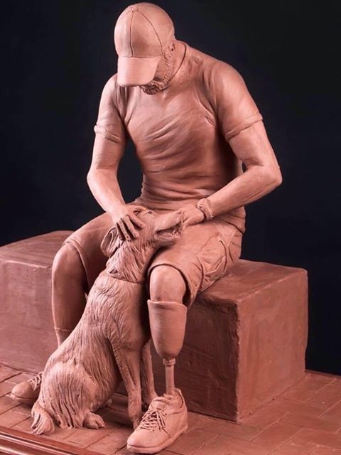 Dedication for Sculpture of Disabled Soldier and Service Dog Being Held November 9th at Downtown Sulphur Springs Veterans Memorial