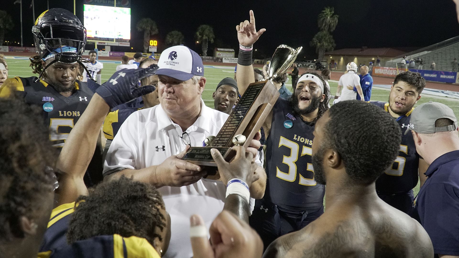 Explosive Second Half Carries No. 21 Texas A&M-Commerce Lions Football to Record Eighth-Straight Chennault Cup Win