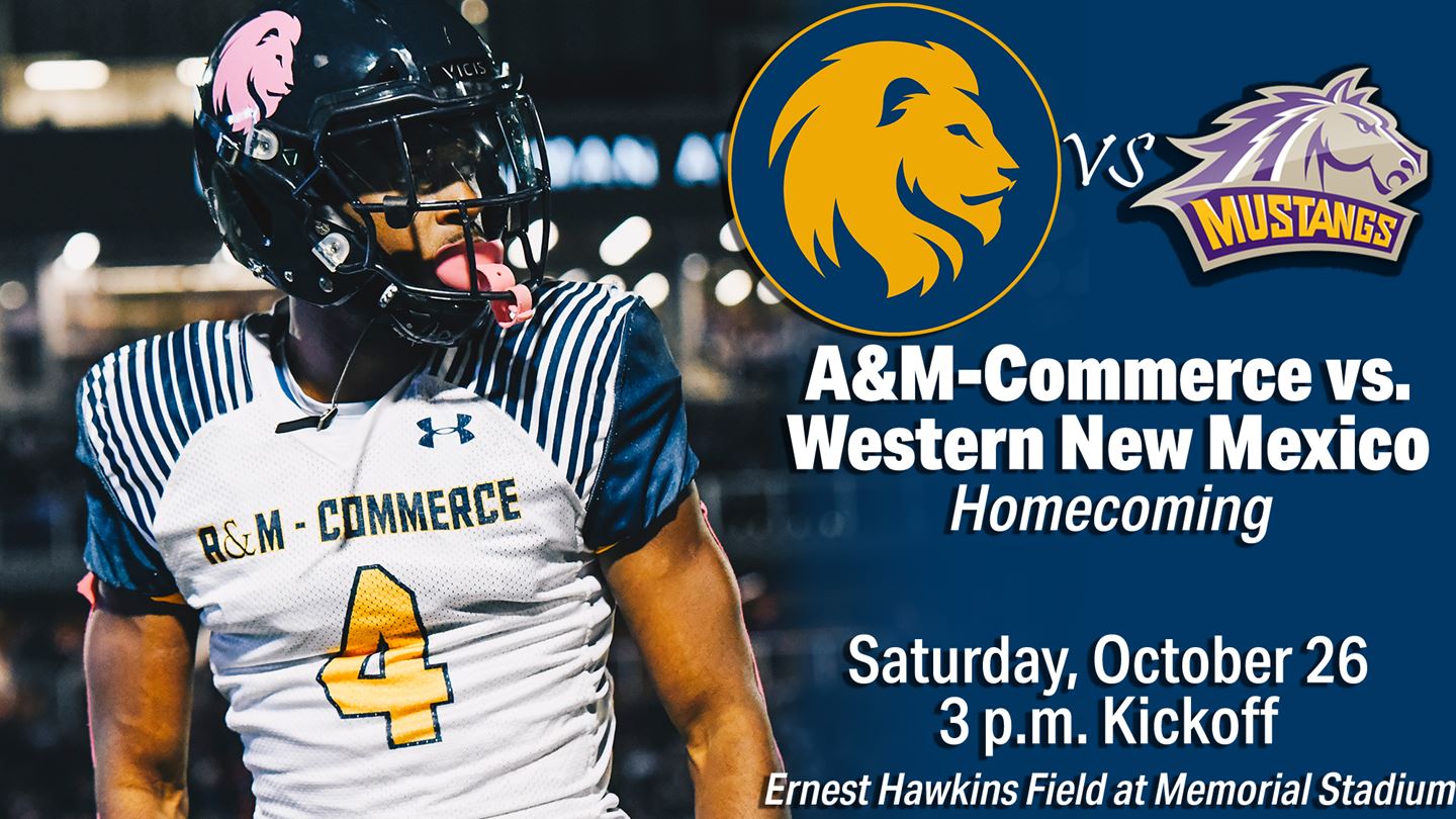 TEXAS A&M-COMMERCE FOOTBALL PREVIEW: No. 23 Lions welcome Western New Mexico for 94th Homecoming Game