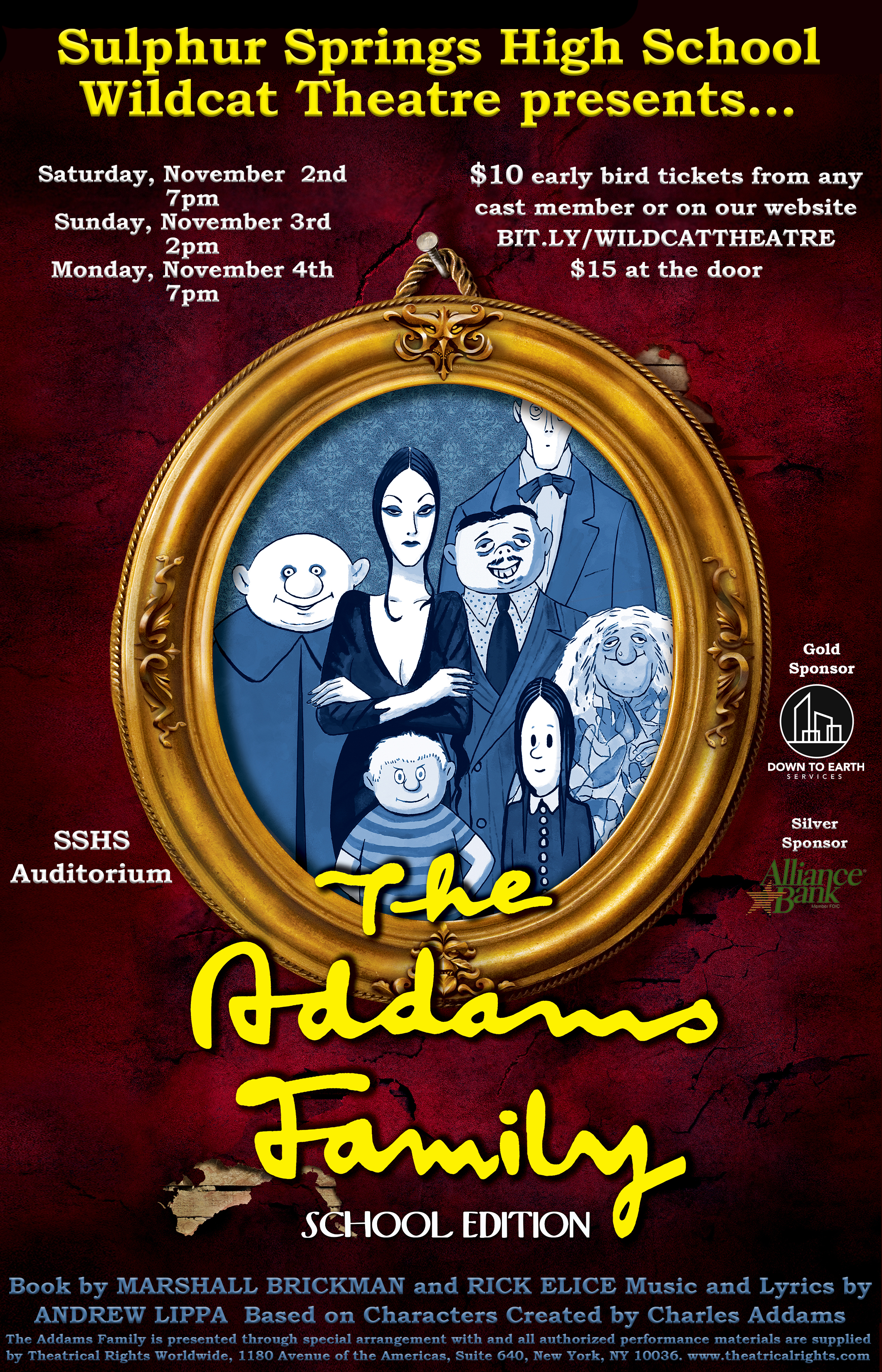 2019 Hopkins County Fall Festival Entertainment Will Be SSHS Theatre Performing The Addams Family Musical November 2nd-4th