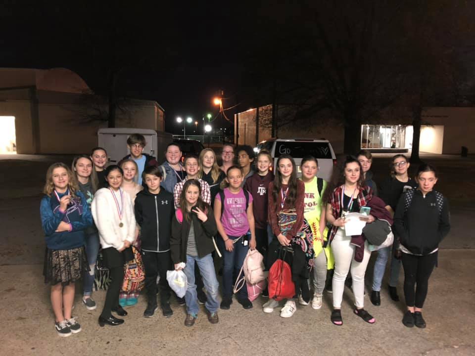 Cumby’s Junior High One Act Play Team Takes Home Second Place and Individual Honors