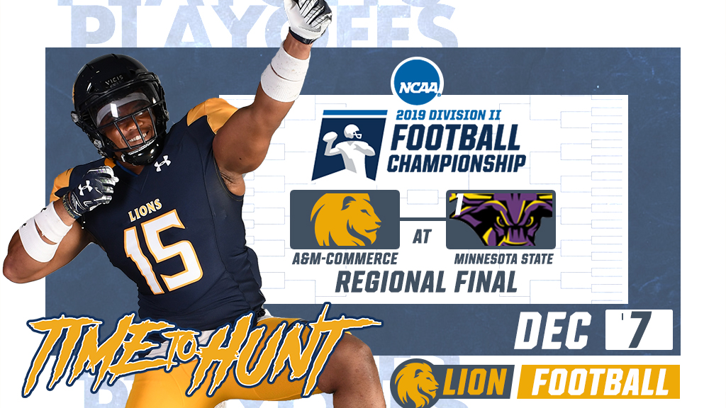 TEXAS A&M-COMMERCE FOOTBALL PREVIEW: No. 21 Lions prep for Regional Final at No. 4 Minnesota State
