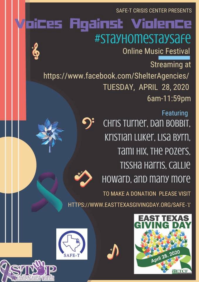 SAFE-T Crisis Center’s 2nd Annual Music Festival Moved Online
