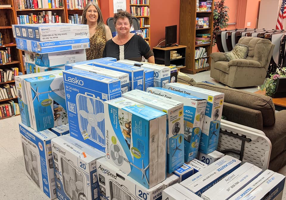 Grocery Supply Employees Donate 33 Fans to Senior Citizens Center Fan Drive