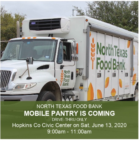 North Texas Food Bank To Distribute Food At The Hopkins County Regional Civic Center On Saturday To Help Feed Hungry North Texans During Covid-19