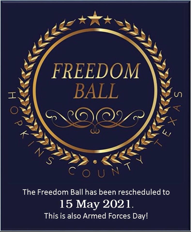 Hopkins County Freedom Ball Rescheduled for May 2021